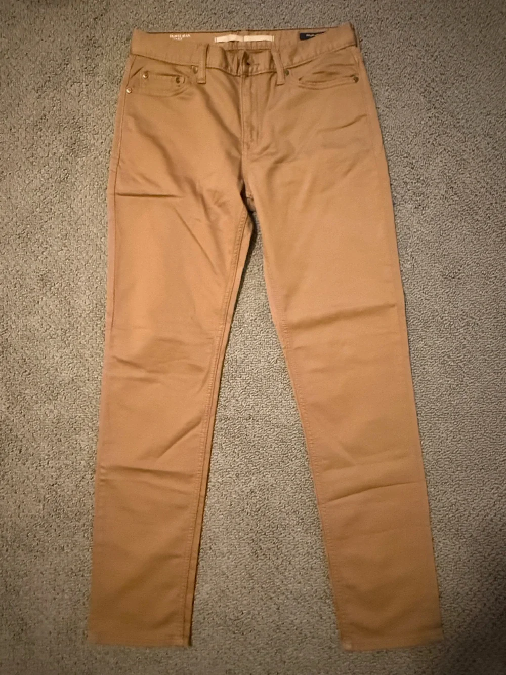 Banana Republic Travel Jean Slim Fit Pants in Camel Brown 31x32